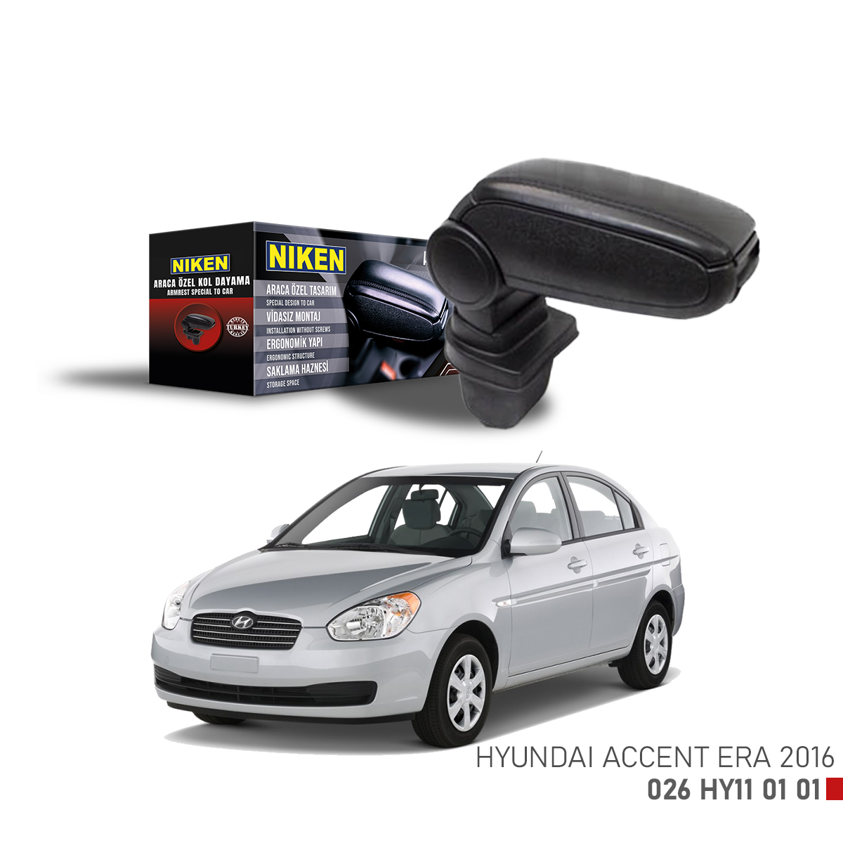 Niken%20Hyundai%20Accent%20Era%202006%20Araca%20Özel%20Kol%20Dayama%20Siyah