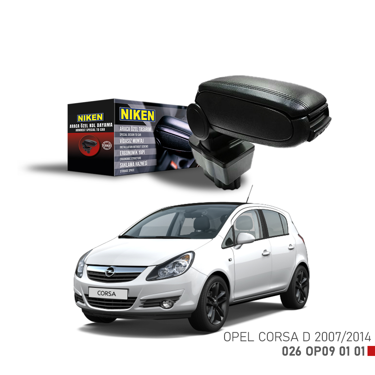 Niken%20Opel%20Corsa%20D%202007-2014%20Arası%20Araca%20Özel%20Kol%20Dayama%20Siyah