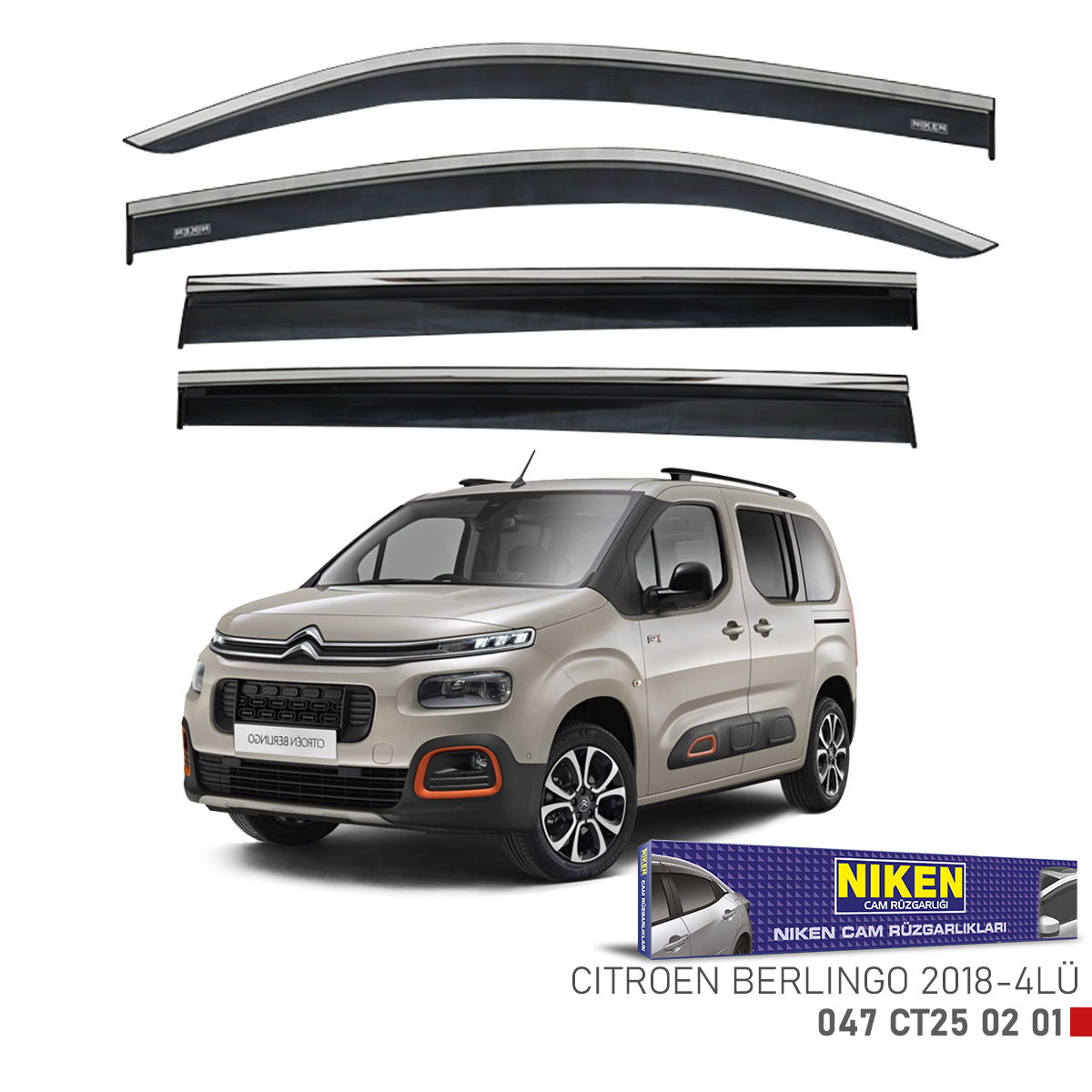 Niken%20Citroen%20Berlingo%202018%20Sonrası%20Kromlu%20Cam%20Rüzgarlığı%204Lü