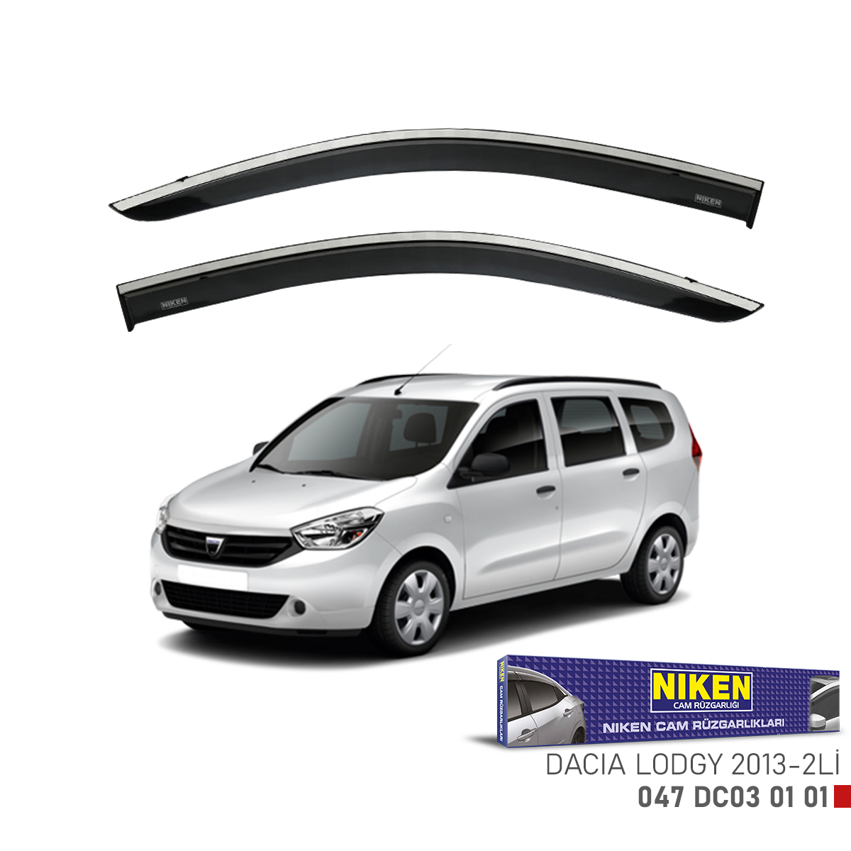 Niken%20Dacia%20Lodgy%202013%20Sonrası%20Kromlu%20Cam%20Rüzgarlığı%202Li