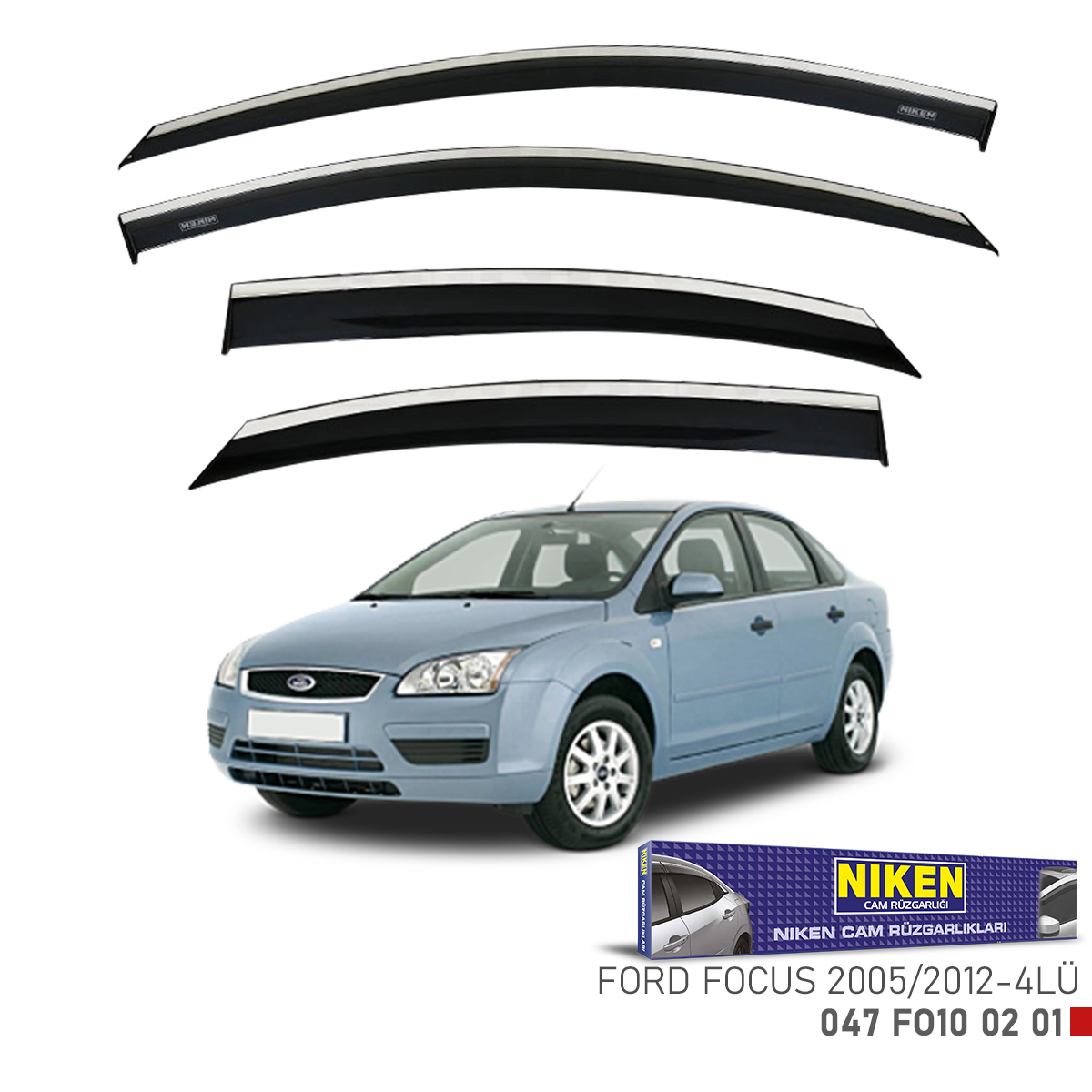 Niken%20Ford%20Focus%202005-2012%20Kromlu%20Cam%20Rüzgarlığı%204Lü