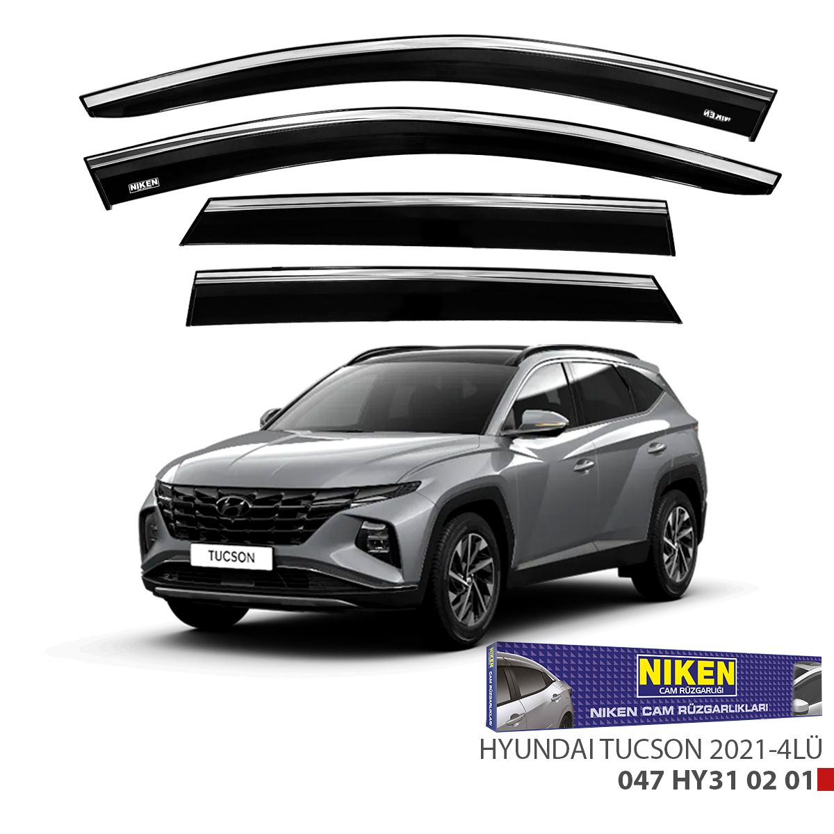 Niken%20Hyundai%20Tucson%202021%20Sonrası%20Kromlu%20Cam%20Rüzgarlığı%204Lü