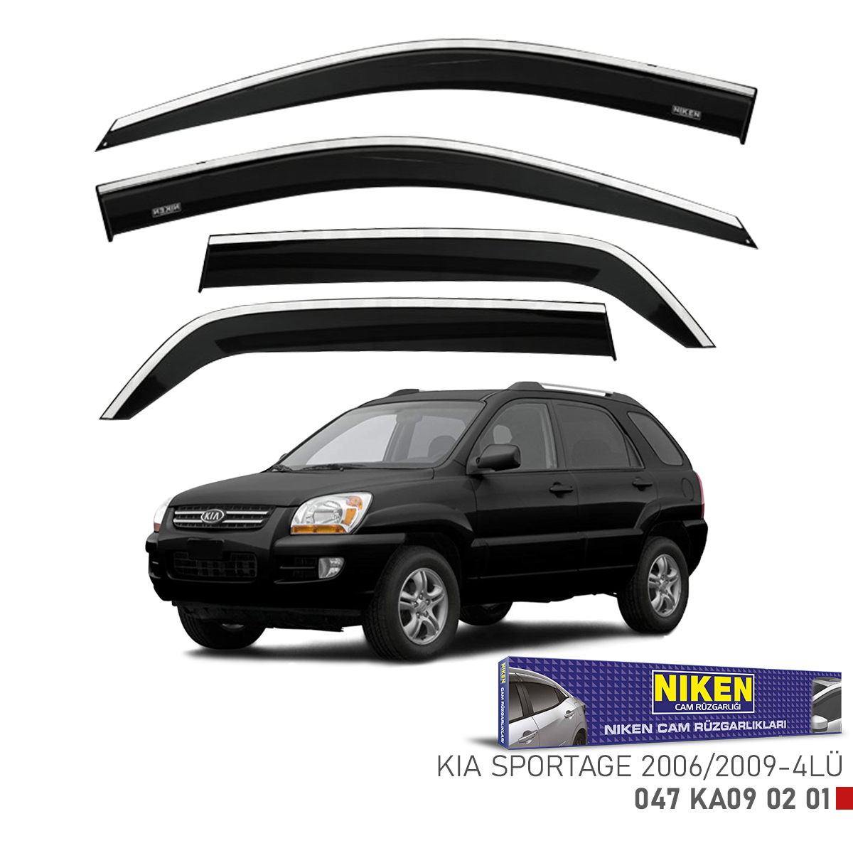 Niken%20Kia%20Sportage%202006-2009%20Kromlu%20Cam%20Rüzgarlığı%204Lü