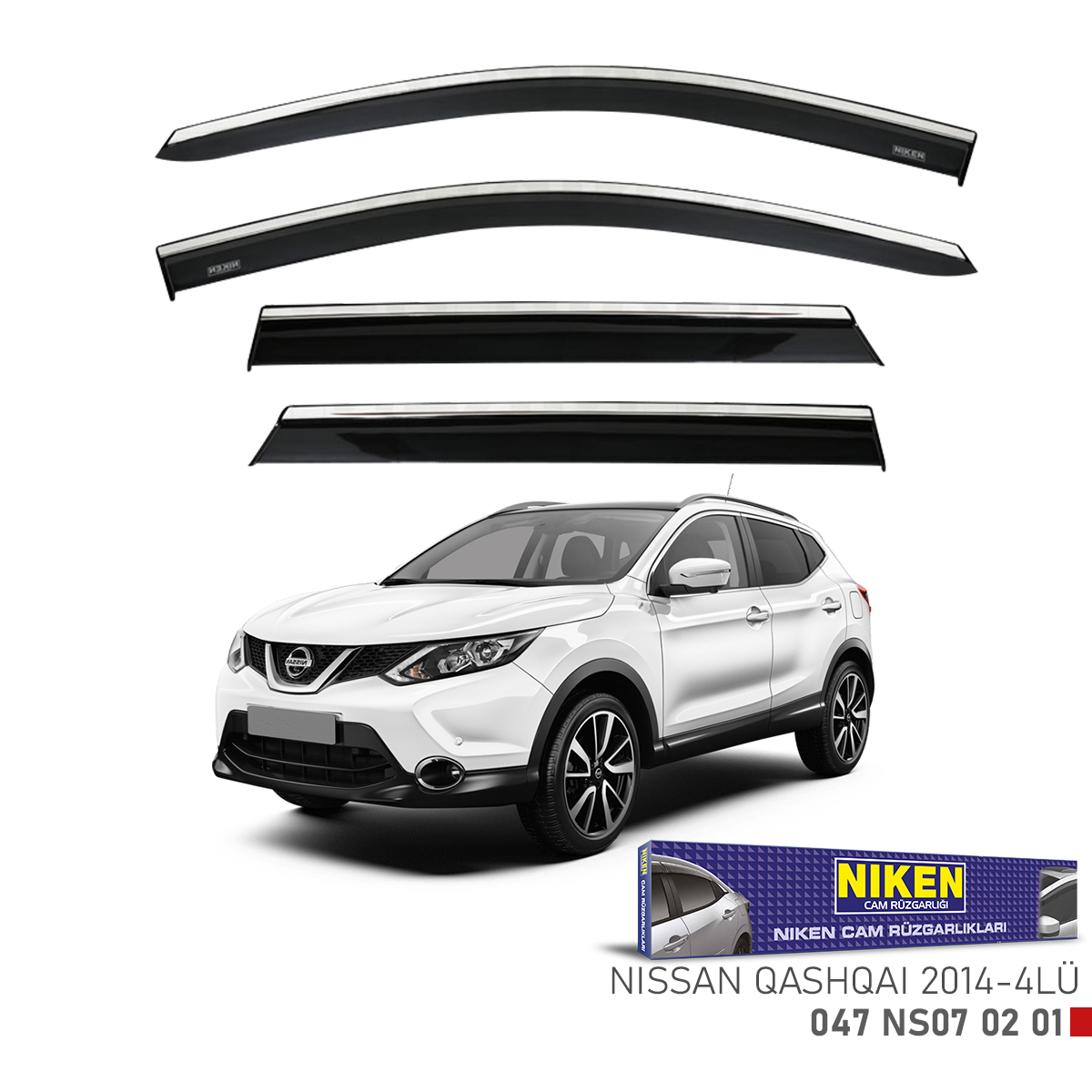 Niken%20Nissan%20Qashqai%202014-%20Kromlu%20Cam%20Rüzgarlığı%204Lü