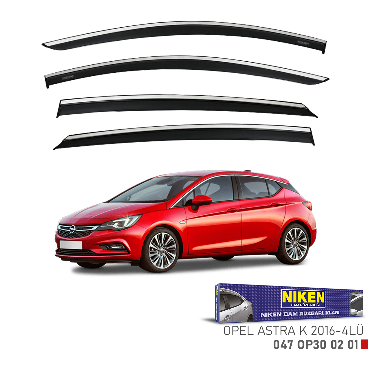 Niken%20Opel%20Astra%20K%202016%20Sonrası%20Kromlu%20Cam%20Rüzgarlığı%204Lü