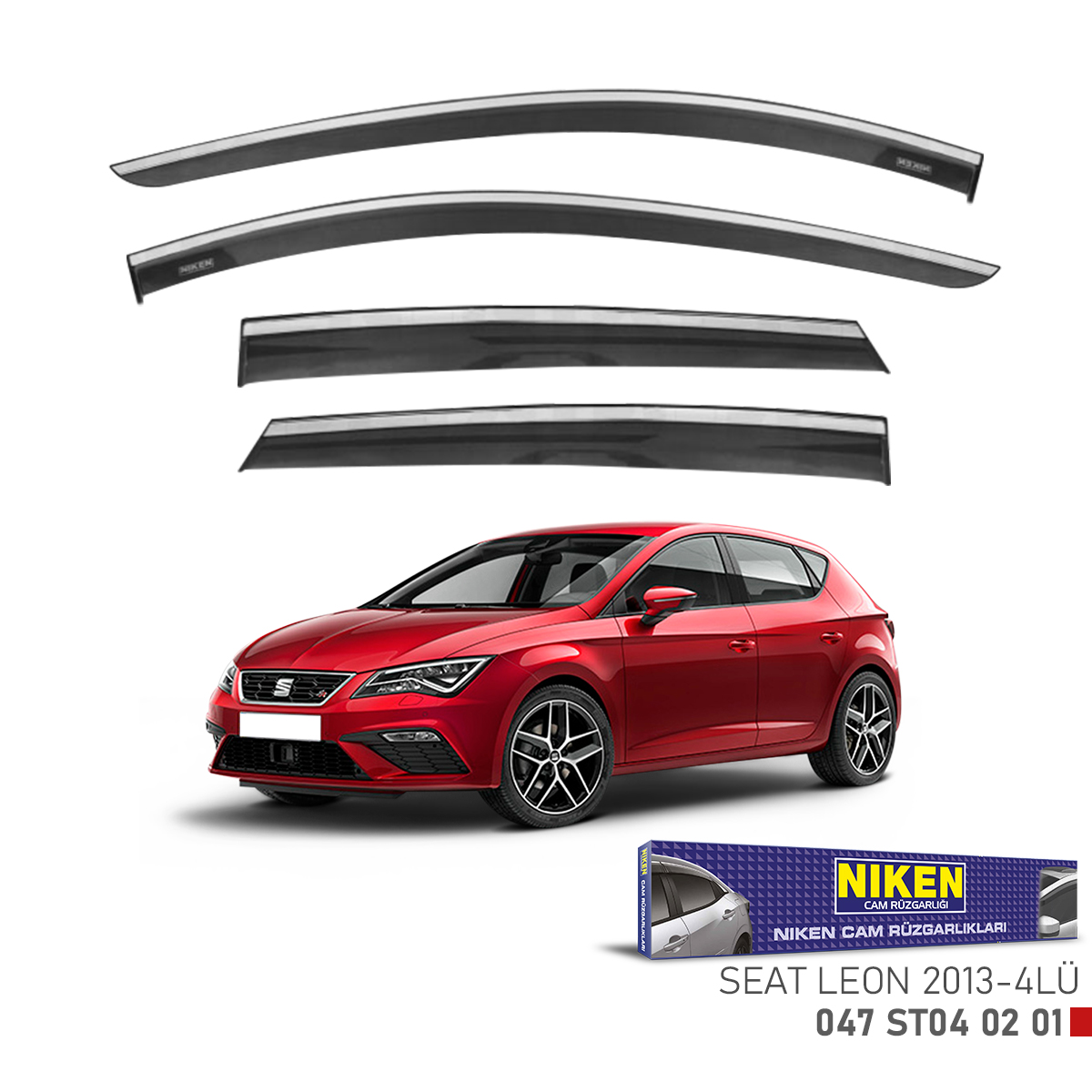 Niken%20Seat%20Leon%202013%20Sonrası%20Kromlu%20Cam%20Rüzgarlığı%204Lü