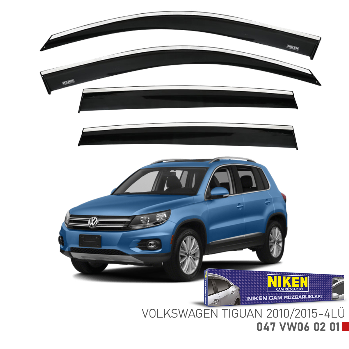 Niken%20Vw%20Tiguan%202010-2015%20Kromlu%20Cam%20Rüzgarlığı%204Lü