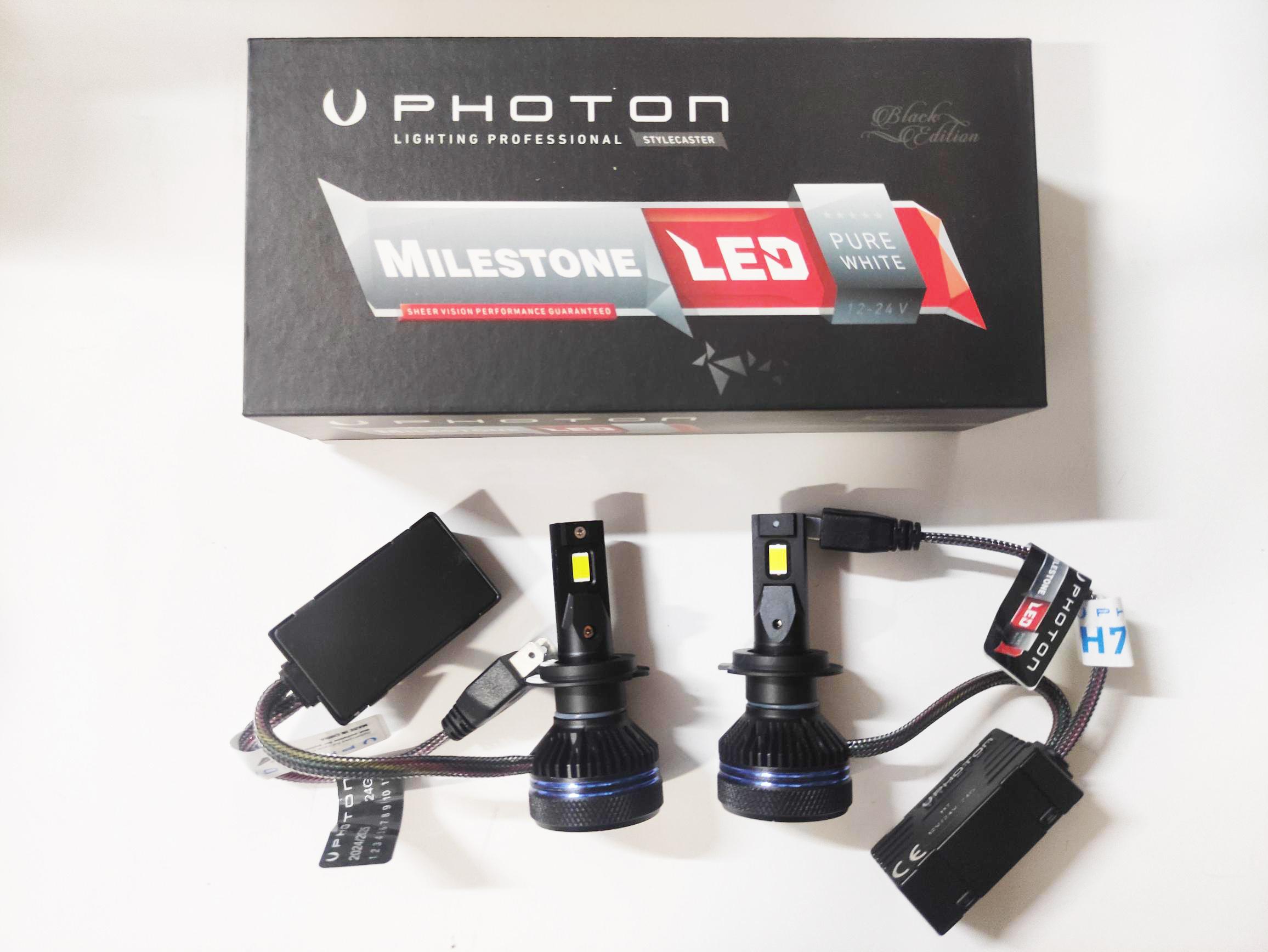 Photon%20Milestone%20H7%20Black%20Edition%2012V-24V%20Led%20Xenon%2015000%20Lümen%20Beyaz%20Ballast%20Version%20Uyumlu