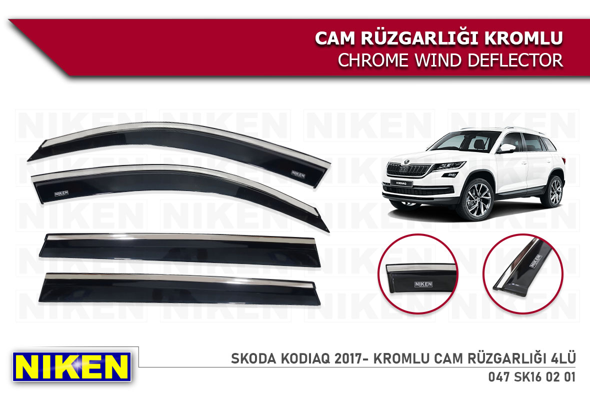 Niken%20Skoda%20Kodiaq%202017%20Sonrası%20Kromlu%20Cam%20Rüzgarlığı%204Lü