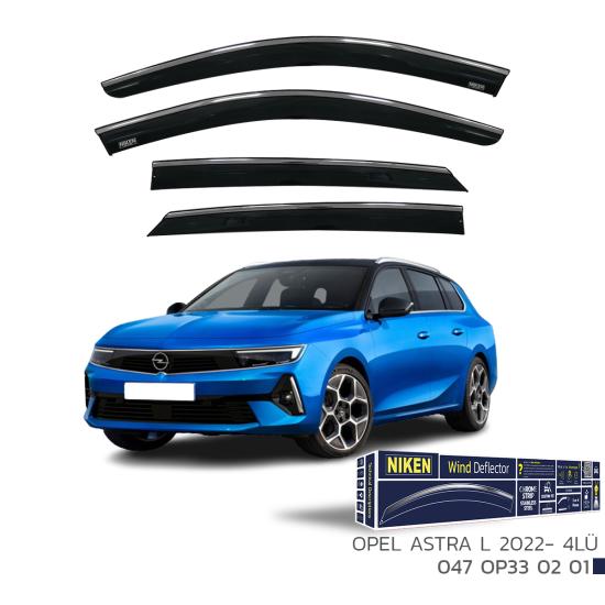 Opel Astra L 2022 Sonrası Uyumlu Kromlu Cam Rüzgarlığı 4Lü